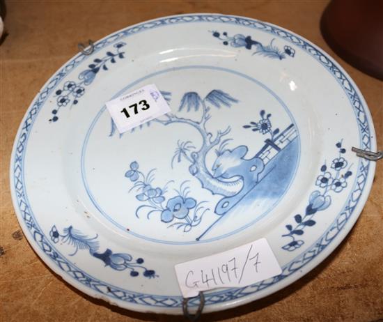 Oriental blue & white plate
